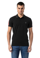 CT801 - Men's T-shirt with logo and stylish sleeves