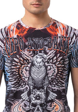 CT818 Men's T-Shirt with Digital Print and Regular Fit Style