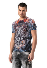 CT818 Men's T-Shirt with Digital Print and Regular Fit Style