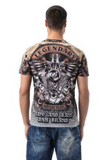 CT820 - Men's T-shirt with digital print and crew neck