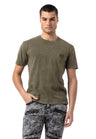 CT808 Men's T-shirt in relaxed fit with wash and patch