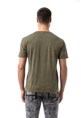 CT808 Men's T-shirt in relaxed fit with wash and patch