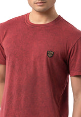 CT808 Men's T-shirt in relaxed fit with wash and patch
