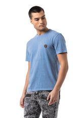 CT808 Men's T-shirt in relaxed fit with wash and patch