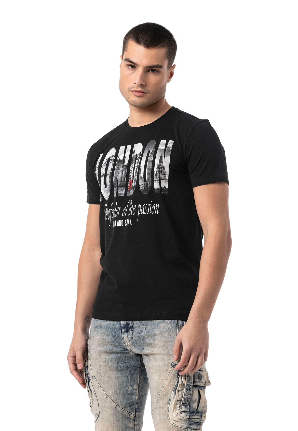 CT826 Men's T-Shirt with London Print – Regular Fit