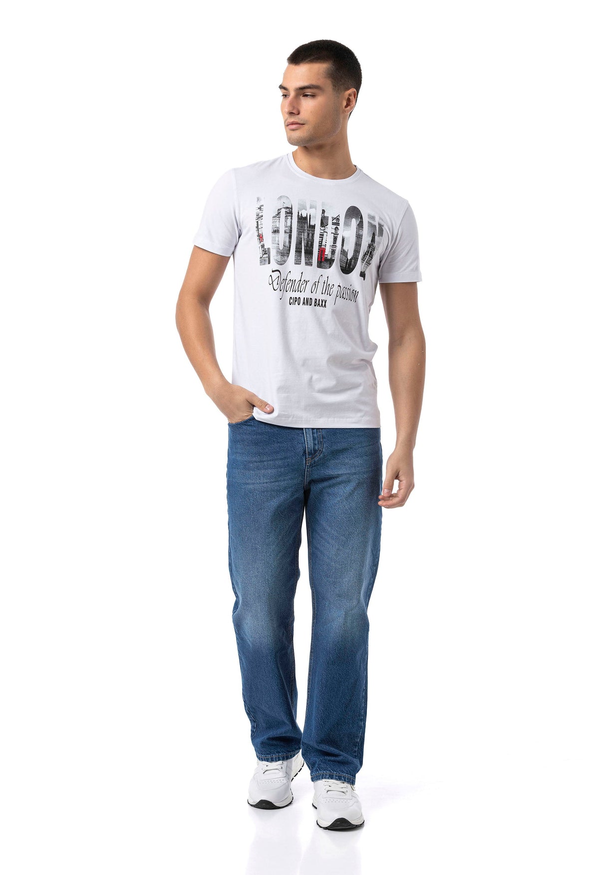 CT826 Men's T-Shirt with London Print – Regular Fit