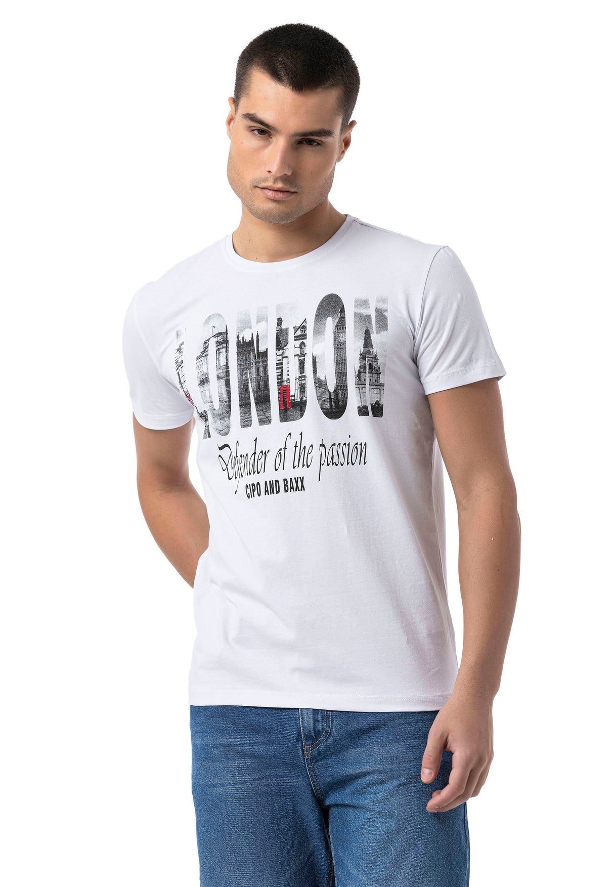 CT826 Men's T-Shirt with London Print – Regular Fit