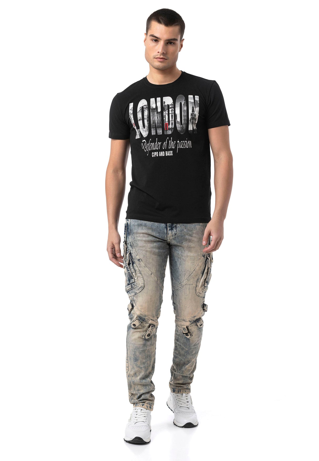 CT826 Men's T-Shirt with London Print – Regular Fit