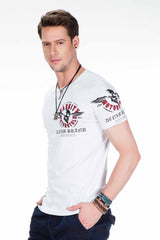 CT375 Men's T-Shirt Varsity Motorcycle in Fit Cut