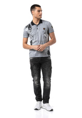 CT798 Men's Polo T-Shirt with Print and Regular Fit