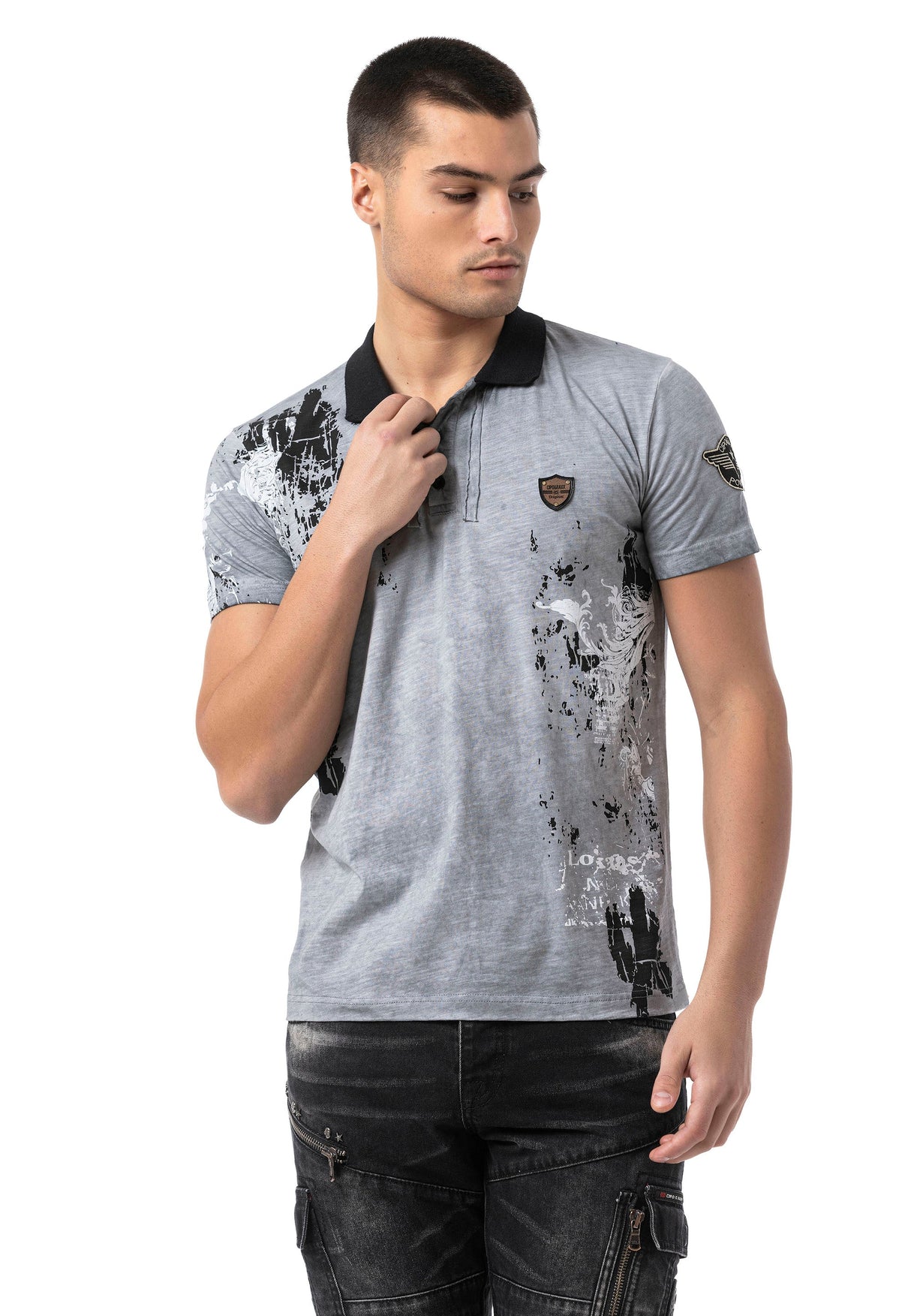 CT798 Men's Polo T-Shirt with Print and Regular Fit