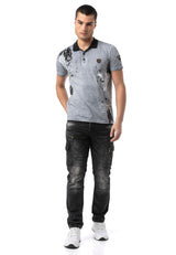 CT798 Men's Polo T-Shirt with Print and Regular Fit