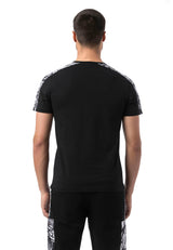 CT817 Men's T-shirt with shoulder stripes in regular fit