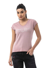 WT396 – Blue, round neck, front print “There is Beauty in Simplicity”, casual fit