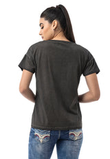 WT388 – Blue, Cut-Out Design, Short Sleeve, Trendy Street Style