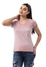 WT385 – Blue, V-neck, short sleeves, casual fit for everyday wear & leisure