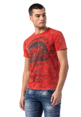 CT813 Men's T-shirt with cool motorcycle print