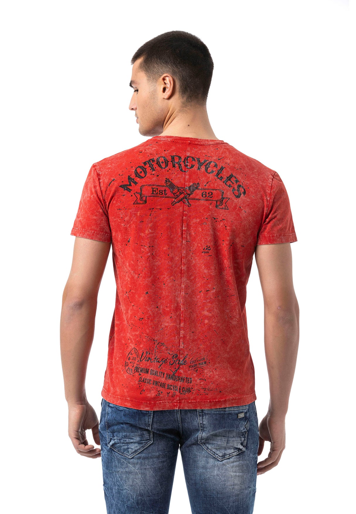 CT813 Men's T-shirt with cool motorcycle print