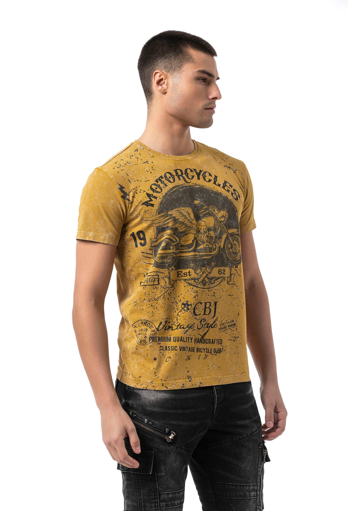 CT813 Men's T-shirt with cool motorcycle print