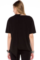WT239 Women's Shirt with Cut-Out & Sequin Detail
