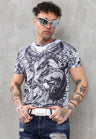 CT781 Men's T-shirt with large eagle print