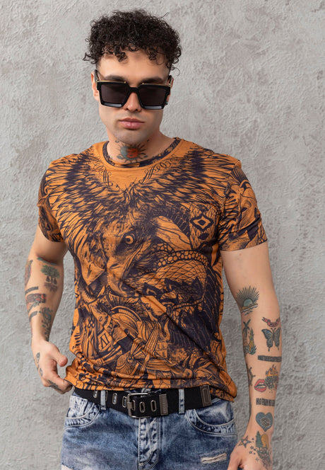 CT781 Men's T-shirt with large eagle print