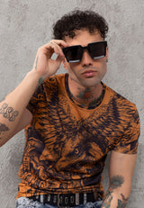 CT781 Men's T-shirt with large eagle print