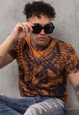 CT781 Men's T-shirt with large eagle print