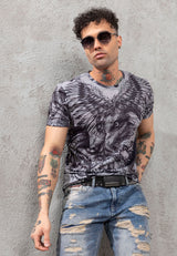 CT781 Men's T-shirt with large eagle print