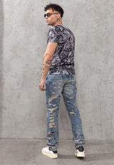 CT781 Men's T-shirt with large eagle print