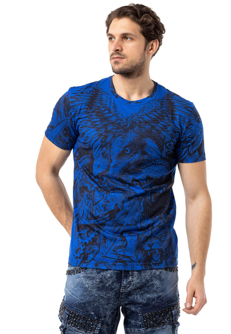 CT781 Men's T-shirt with large eagle print