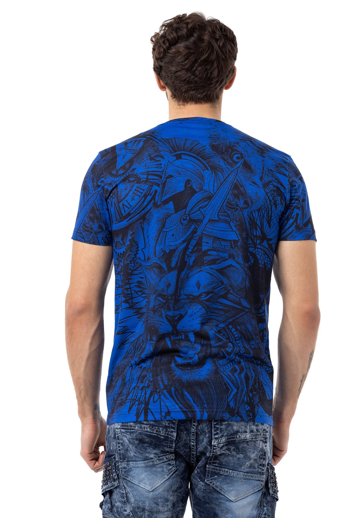 CT781 Men's T-shirt with large eagle print