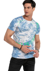 CT614 Men's T-shirt with fashionable batik pattern