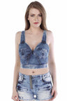 WB100 women's denim bustier with cool
