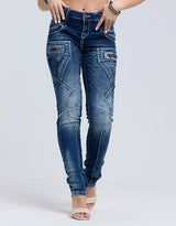 WD200B Women's Comfortable Low-Waisted Jeans in Skinny Fit