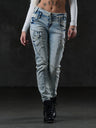 WD216 Women's comfortable jeans in a fashionable wash, slim fit