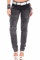 WD252 Women's slim-fit jeans with special wash