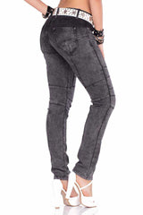 WD252 Women's slim-fit jeans with special wash
