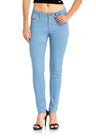 WD256A Women's slim-fit jeans with embroidered pockets