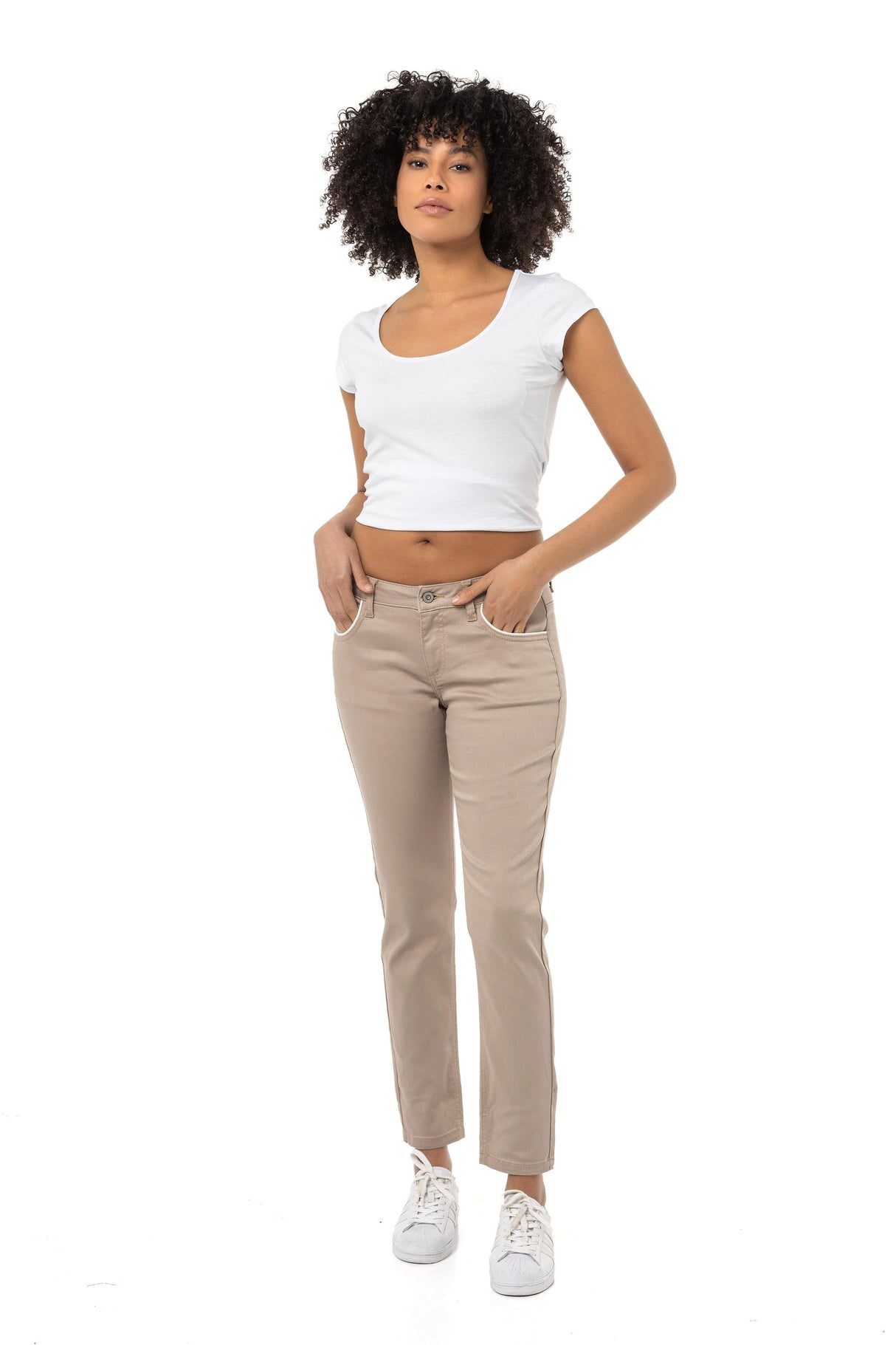 WD256B Women's trousers in solid color