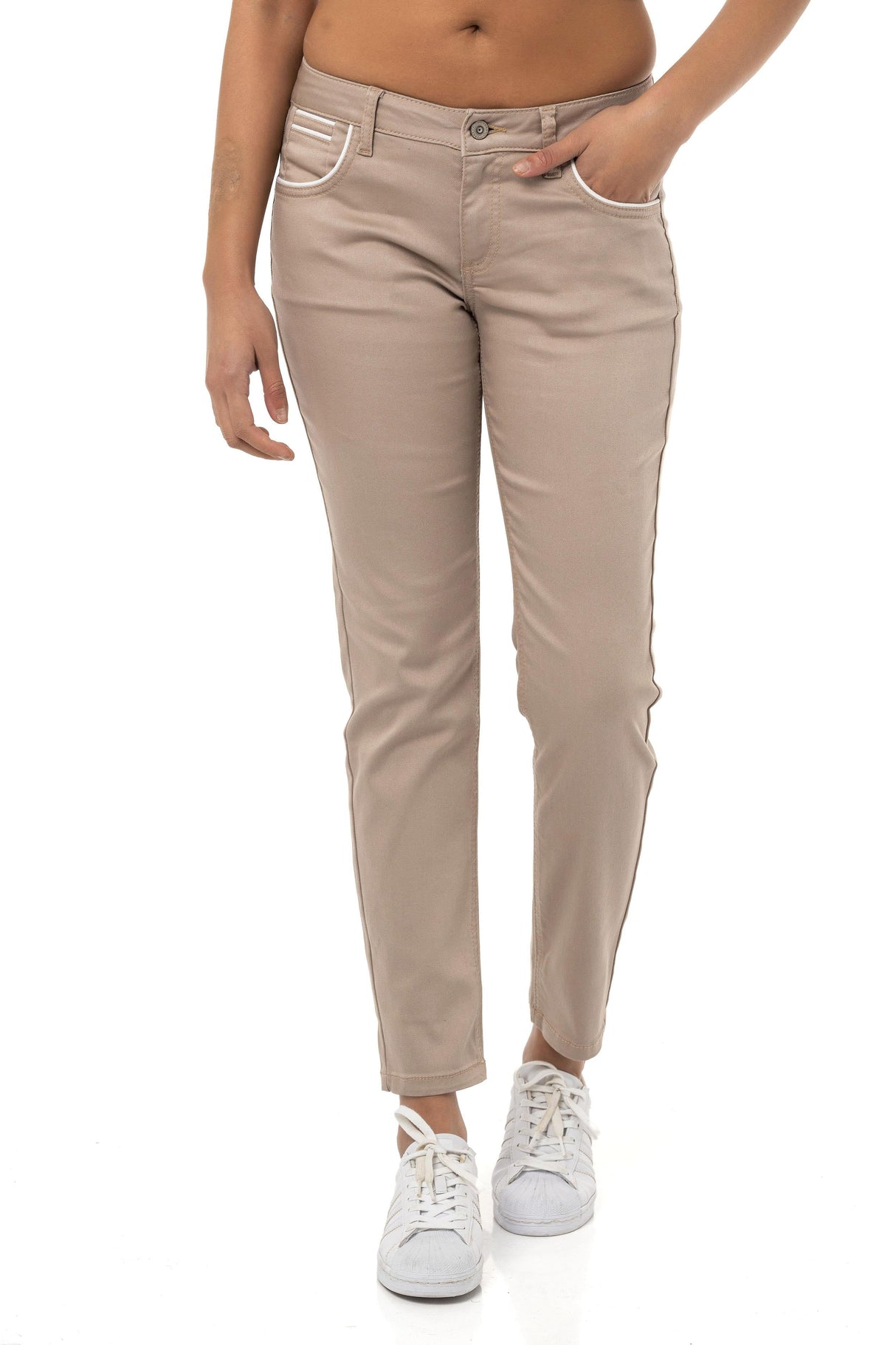 WD256B Women's trousers in solid color