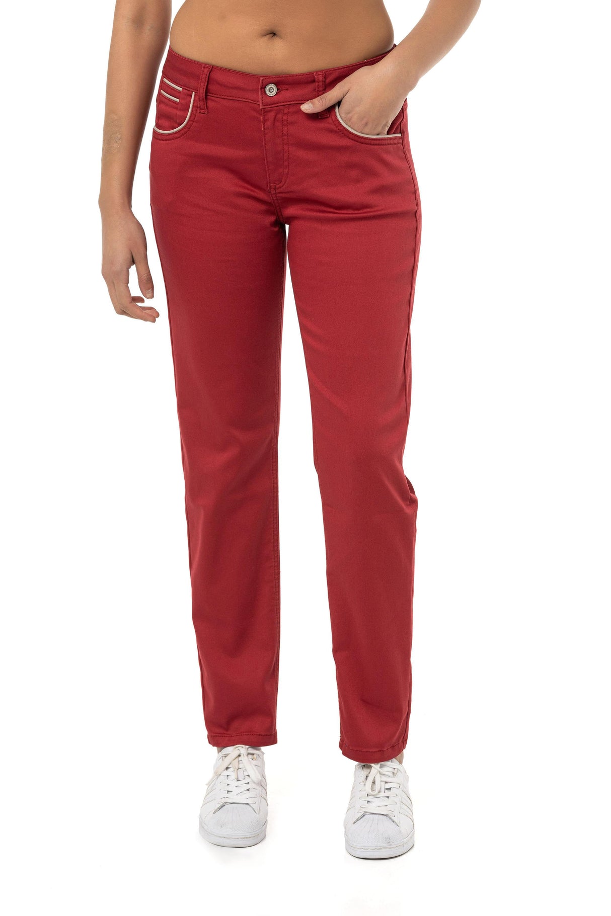 WD256B Women's trousers in solid color