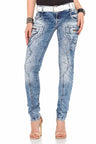 WD322 Women's Slim-Fit Low-Waisted Skinny Jeans
