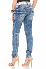 WD322 Women's Slim-Fit Low-Waisted Skinny Jeans
