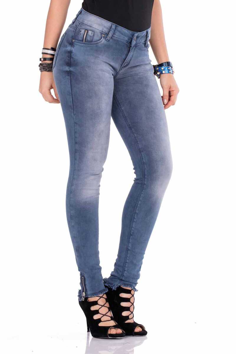 WD355 Women's comfortable jeans in a washed look