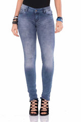WD355 Women's comfortable jeans in a washed look