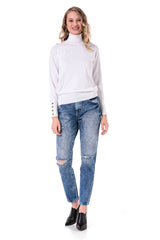 WD447 Women's 7/8 trousers in a casual used wash