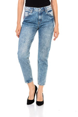 WD454 Women's 7/8 trousers with cool pattern