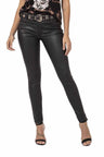 WD467 Women's Slim-Fit Jeans with Glossy Coating