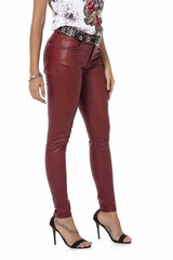 WD467 Women's Slim-Fit Jeans with Glossy Coating